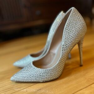 Steve Madden Silver Studded Heels